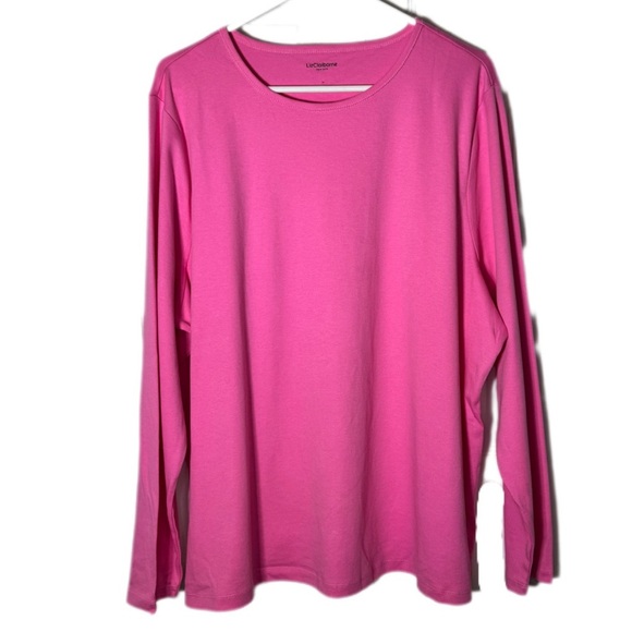 Liz Claiborne Pink Long Sleeve Tee - Picture 1 of 4